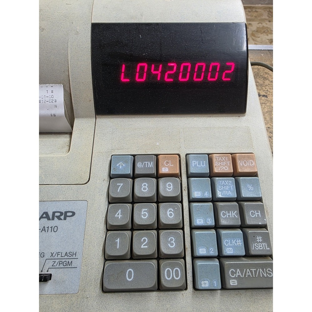 Sharp XE-A110 Cash Register For Parts Only